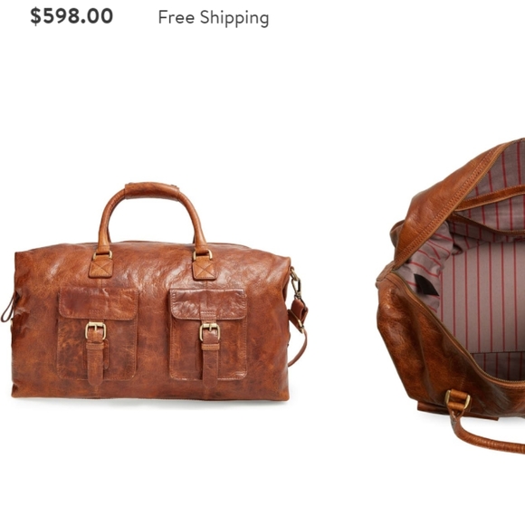 Rawlings trademark leather duffel bag